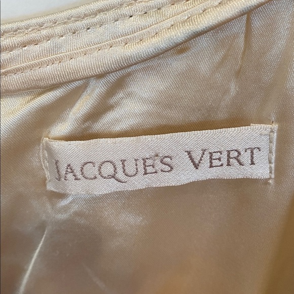 Jacques Vert Floral Lace Dress Sleeveless Cream black Crochet Formal Elegant - Picture 2 of 16